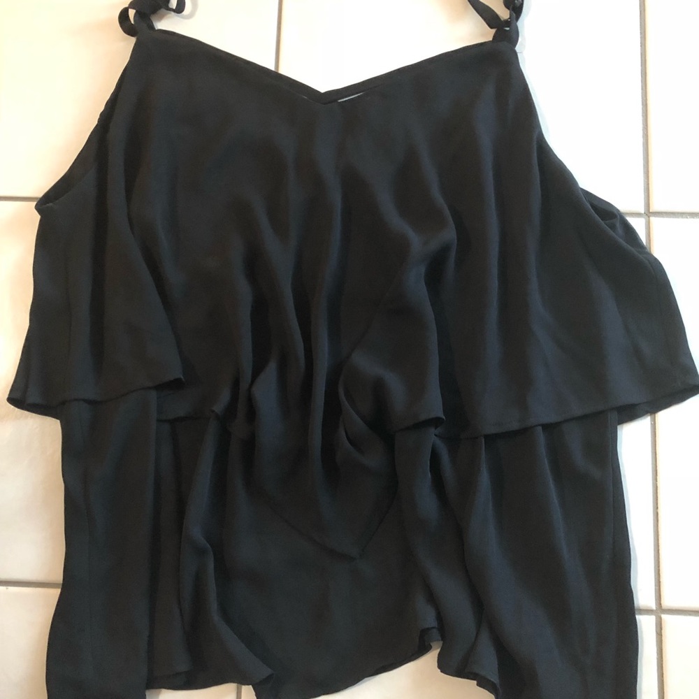 Torrid plus size black strappy tank top.